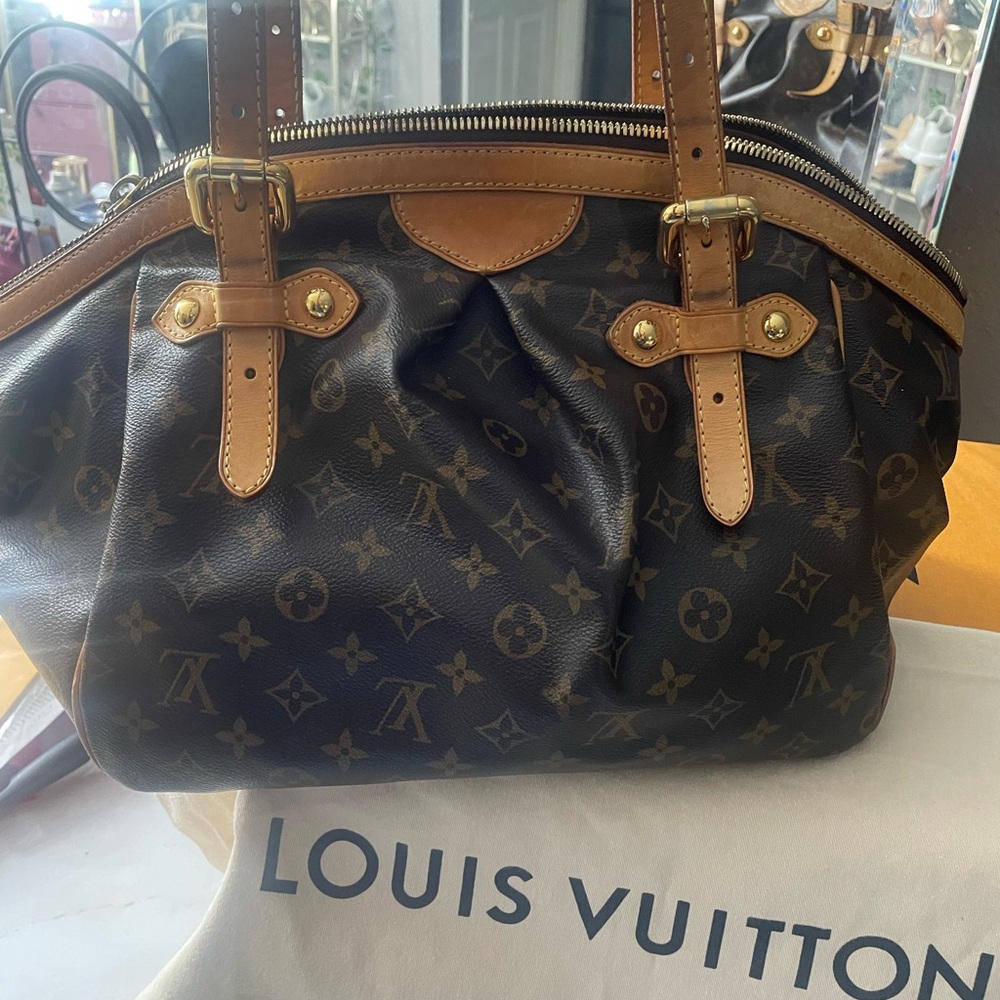 Louis Vuitton Black and Brown Monogram Shoulder Bag